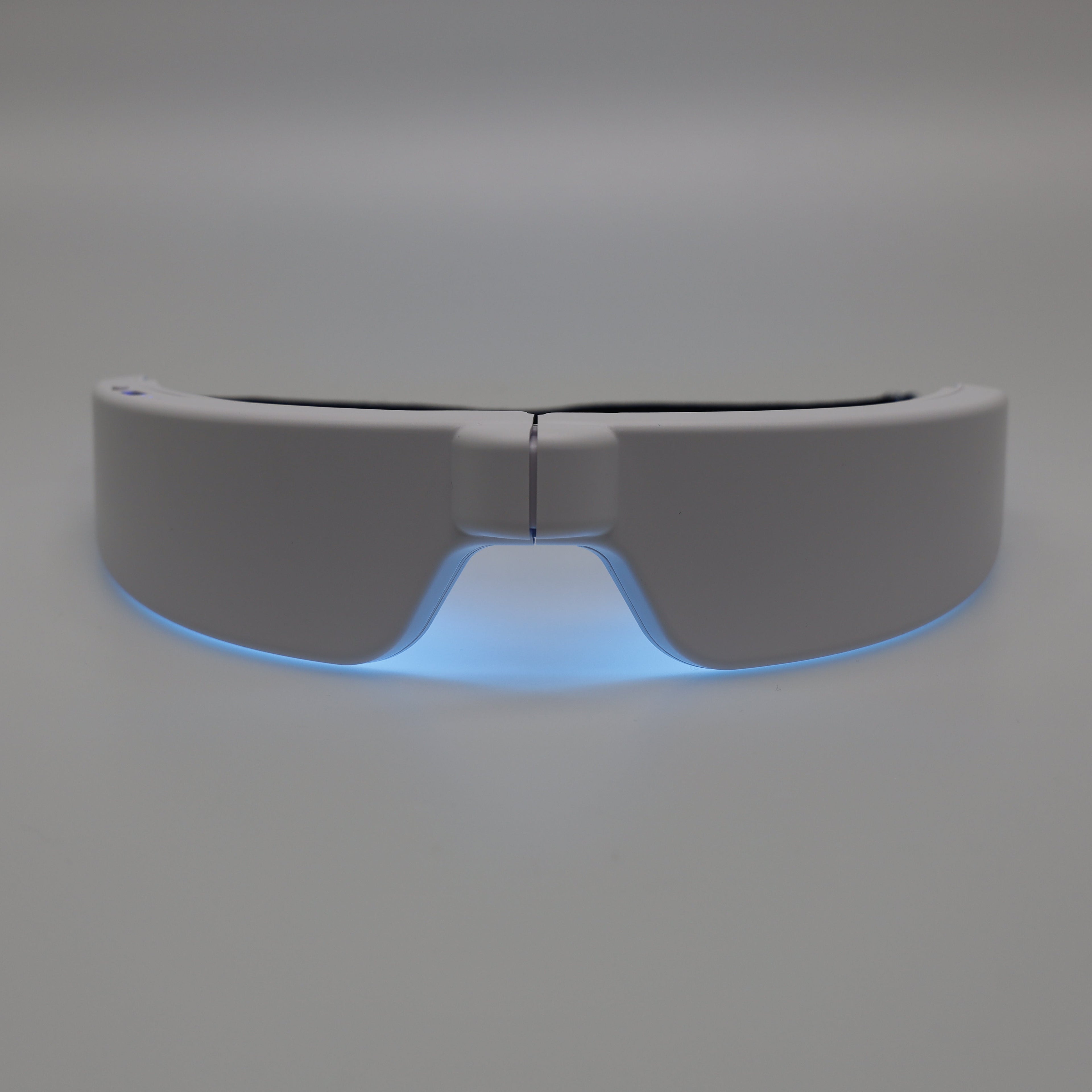 Close-up van de Simpliva lichttherapiebril CE-gecertificeerd